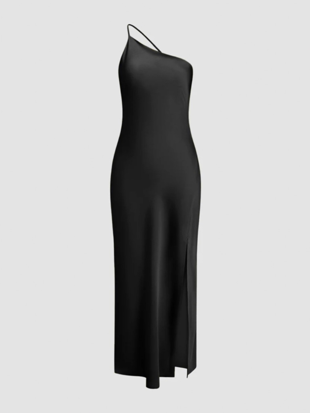 COMMENSE *Nwt Moonlight Open Back Satin Slit Long Dress